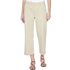 Sanctuary Women's Wide Leg Raw Hem Crop Pants in Natural Size 27 MSRP $99